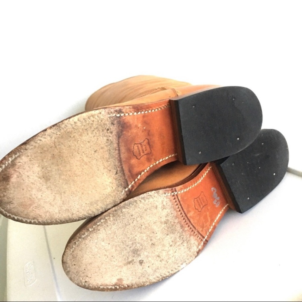 TONY MORA Tall Flat Leather Boots Brown 8 - Picture 7 of 10